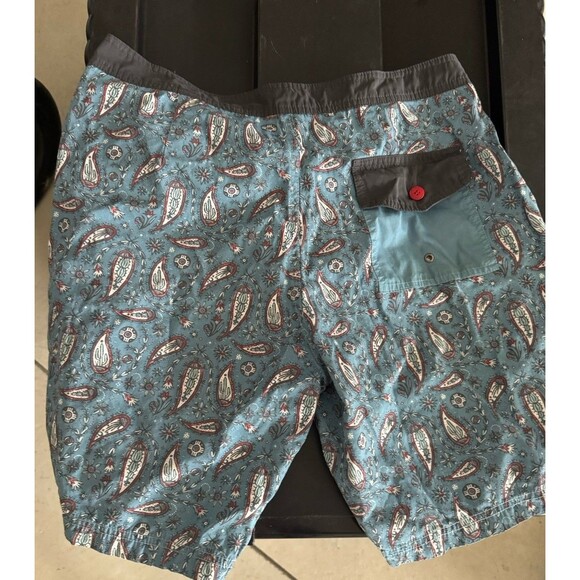 Katin USA Men’s Boardshorts Sz 33 Blue Paisley Surf Trunks - Picture 2 of 2